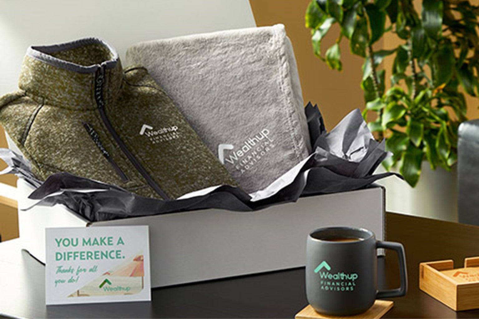 Custom kitting bundle with branded items.
