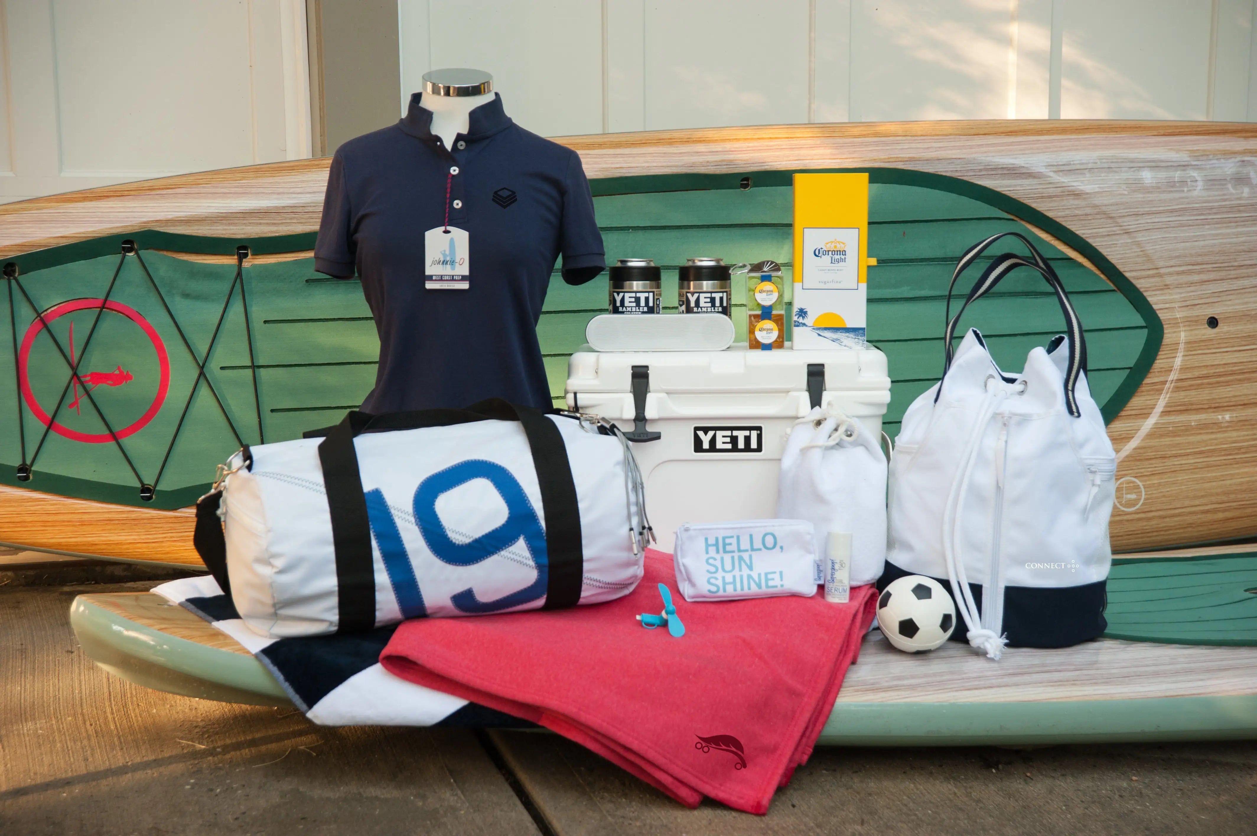 Custom branded beach and outdoor gift set.