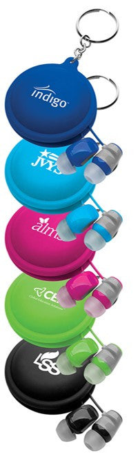 Color Earbuds with Matching Holder