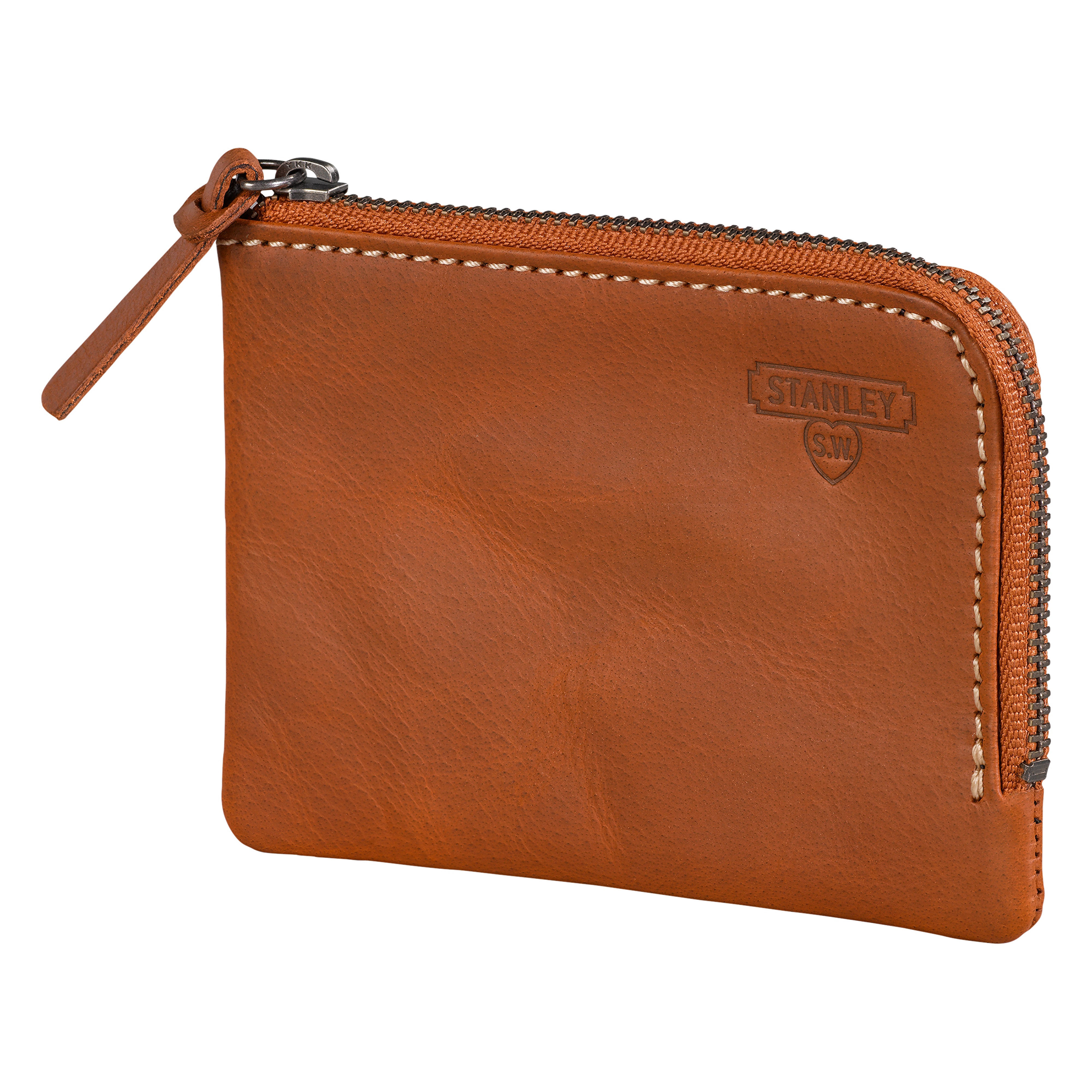 Stanley Tan Leather Zip Around Wallet