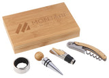 4 Piece Bamboo Wine Gift Set