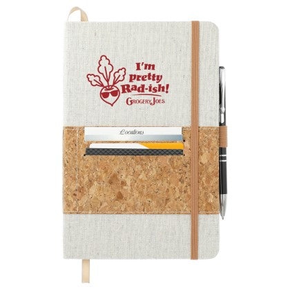 Recycled Cotton and Cork Bound Notebook