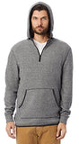 Alternative Adult Quarter Zip Fleece Hooded Sweatshirt