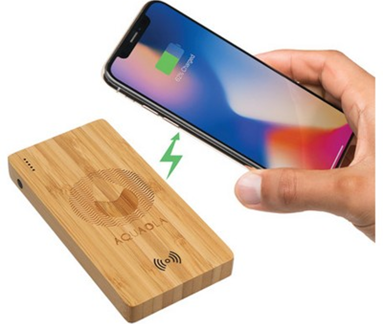 Plank 5000 MAH Bamboo Wireless Power Bank