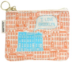 Brooklyn Coin Purse Orange/Blue