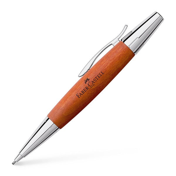 Faber-Castel E-motion Pencil – Pearwood/Chrome Brown