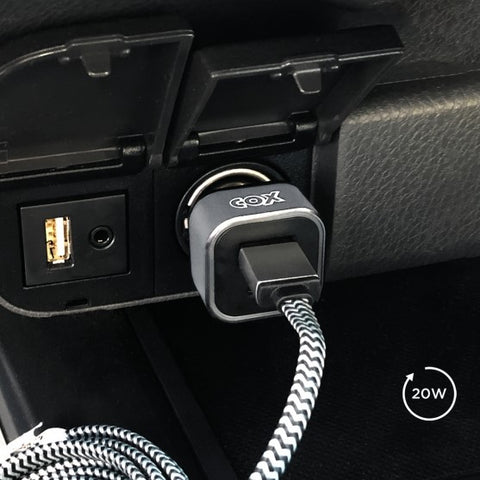 Dual USB-C+ USB-A Fast-Charging Output Port Car Charger