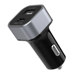 Dual USB-C+ USB-A Fast-Charging Output Port Car Charger