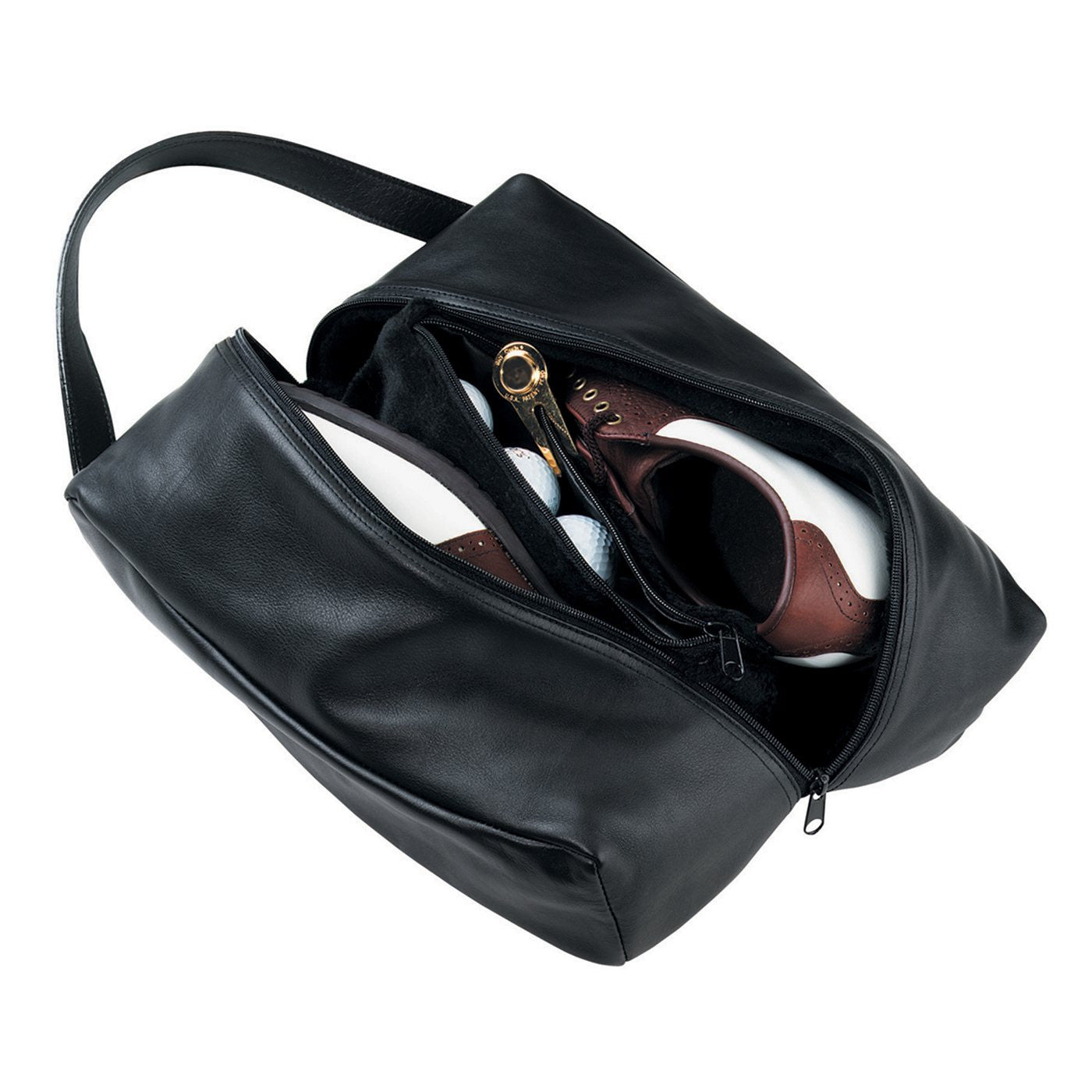Fine Leather Golf Shoe Bag scarboroughtweedgifts