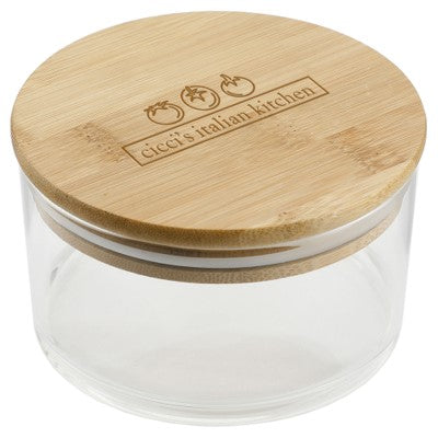 Glass Food Container with Bamboo Lid