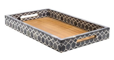 Gray Bone Inlay Tray