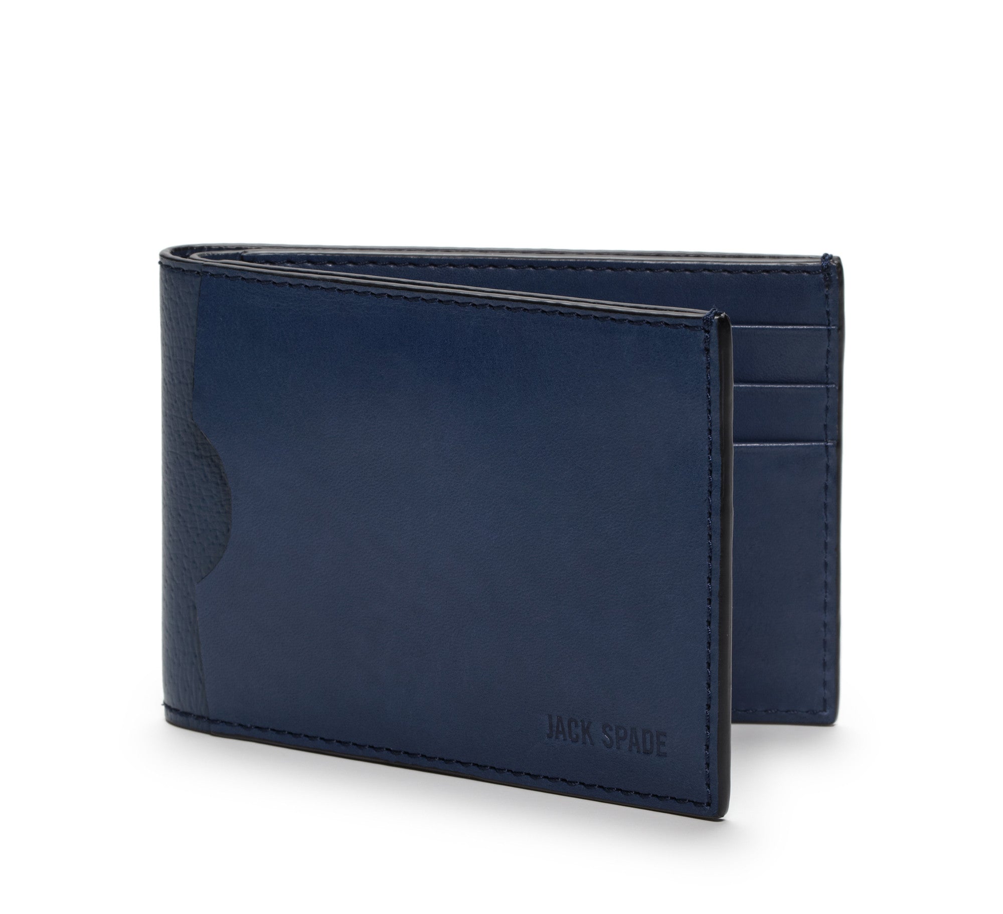 Jack Spade Grant Leather Index Wallet - Blue