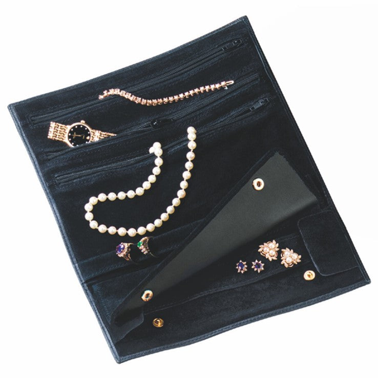 Leather Jewelry Roll Case