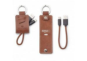 Genuine Leather Key Ring/Charging Kit