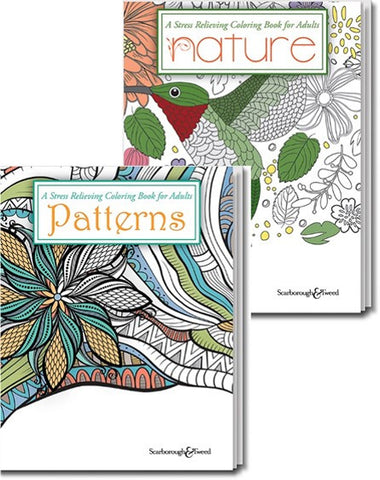 Stress-relieving Coloring Books: Patterns or Nature