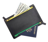 RFID Zippered Currency and Passport Travel Pouch