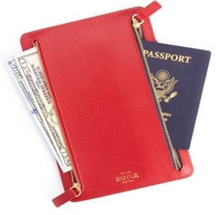 RFID Zippered Currency and Passport Travel Pouch