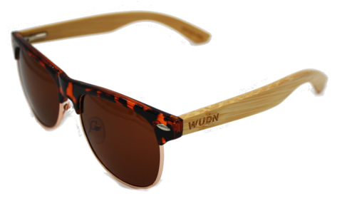Women's Sunglasses - Tortoise Frame, Retroshade Bamboo Sunglasses