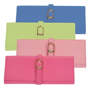 Top Grain Nappa Leather Jewelry Roll Case