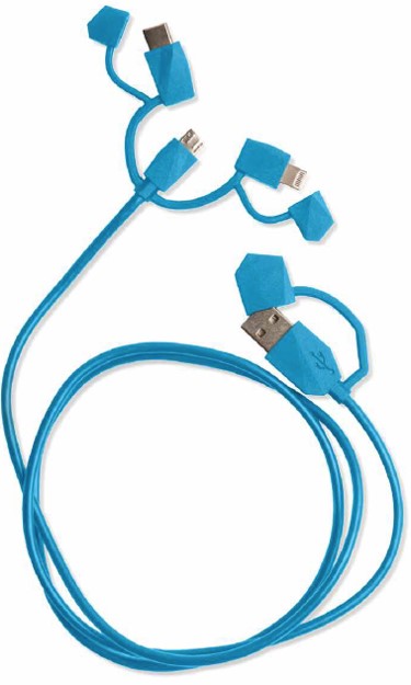 Water-Resistant 3-in-1 Charging Cord