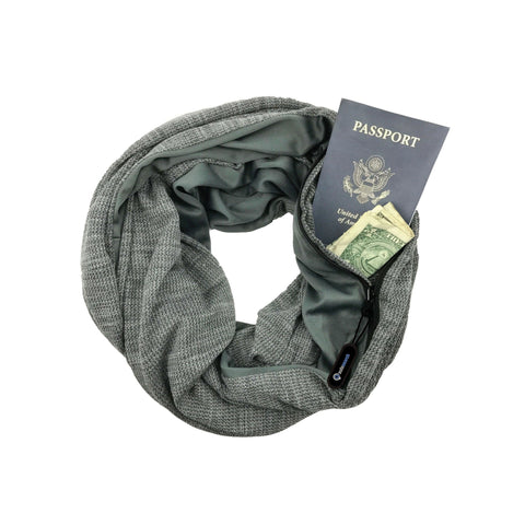 Wide Cut Pocket Infinity Scarf