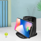 All-Purpose Wireless Charger Pen Holder with Dual USB Output Ports
