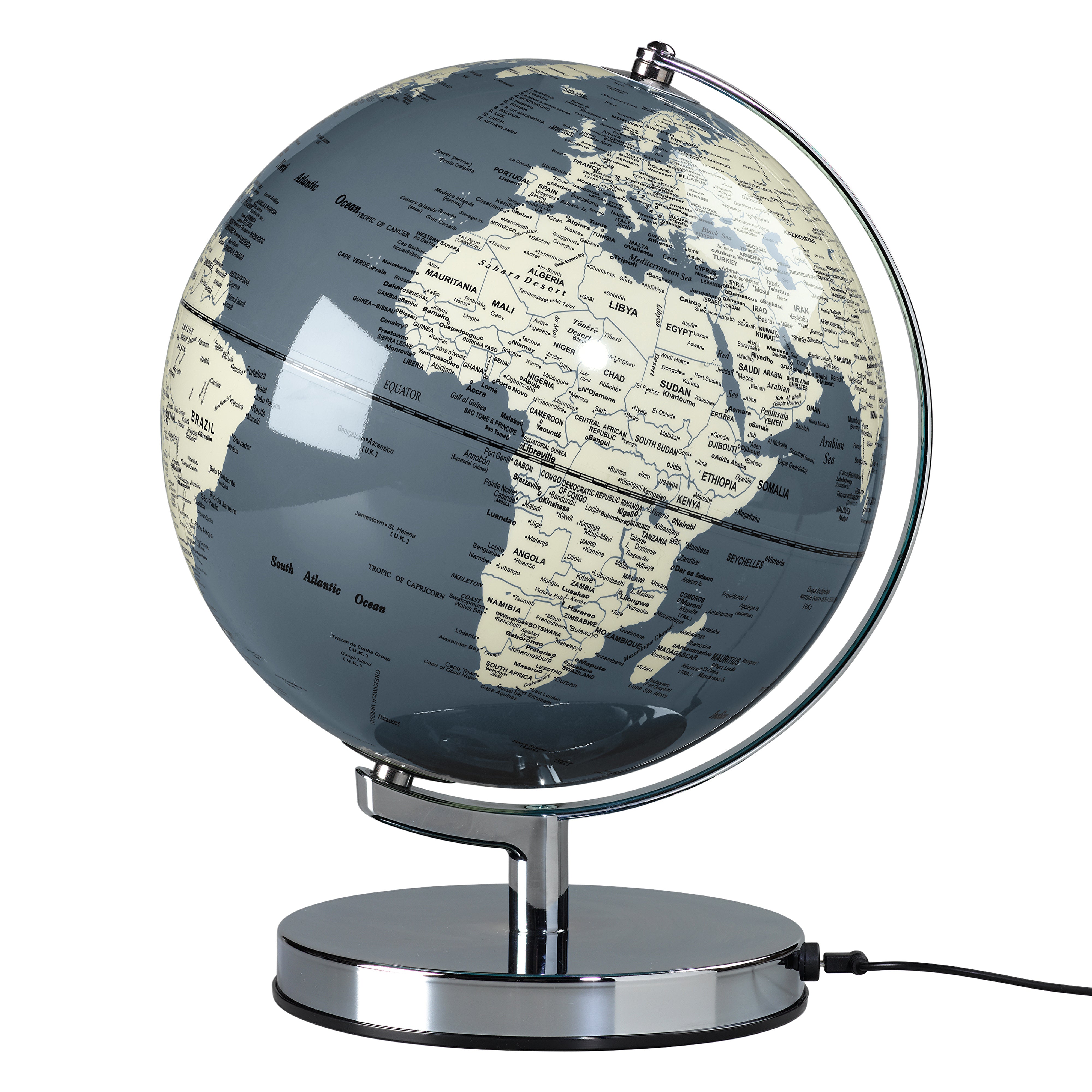 10” Globe Light - Concrete Gray