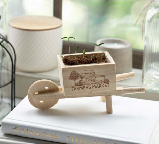 Wooden Wheel Barrow  Blossom Kit