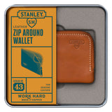 Stanley Tan Leather Zip Around Wallet
